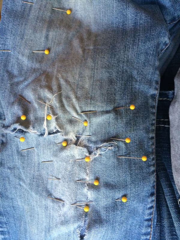 Mending Jeans: How to Fix Torn Denim | A Domestic Wildflower click for a great tutorial on fixing denim with a few important tips! 