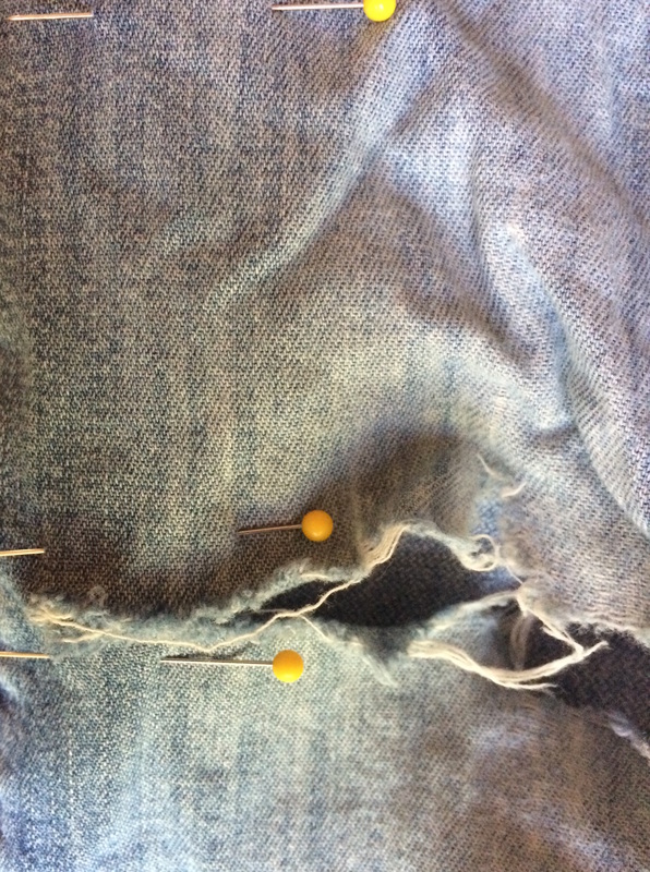 Mending Jeans: How to Fix Torn Denim | A Domestic Wildflower click for a great tutorial on fixing denim with a few important tips! 